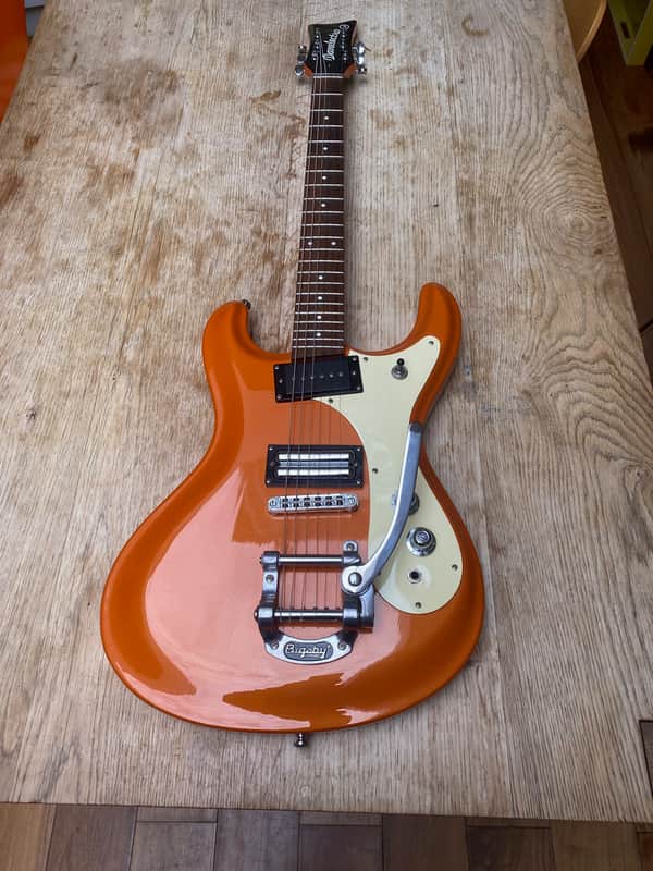 Danelectro The '64 with Bigsby 2010s - Orange Metallic image 1