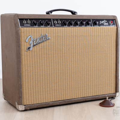 1961 Fender Super Vintage Tube Amp Pre-CBS Brown Panel 2x10 Oxford 10K5, 6G4-A image 1