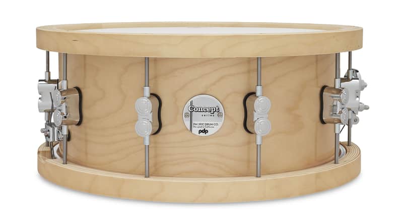 PDP Concept 20-Ply 6.5x14 Thick Wood Hoop Natural Maple Snare image 1