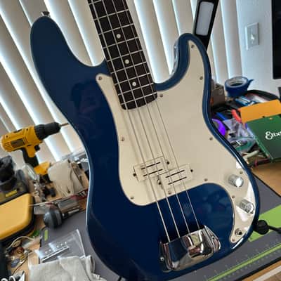 Video! Custom Fender Standard Precision Bass Blue image 19