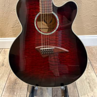 Dean JC-QM-12-TGE Jumbo Cutaway Acoustic-Electric 12-String Guitar 2008 - Tiger Eye Gloss Quilted Maple image 1