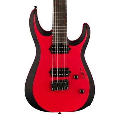 Used Jackson Pro Plus Series DK Modern MDK7 HT - Satin Red w/ Black Bevels image 1