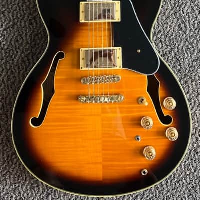 Ibanez John Scofield JSM10VYS Electric Guitar, Vintage Yellow Sunburst