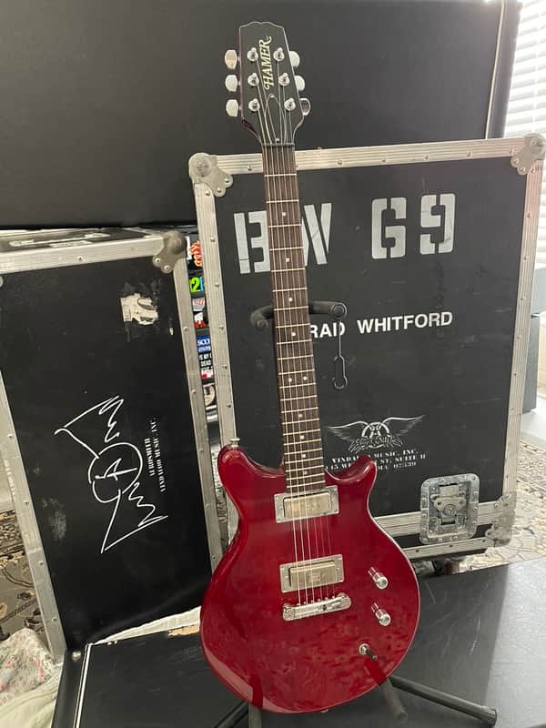 Hamer Brad Whitford’s Aerosmith, Eclipse Authenticated (#77) 1990s Red image 1