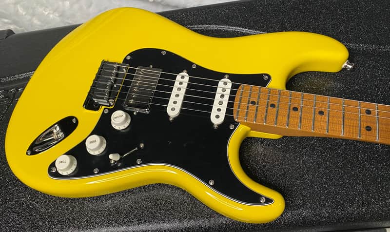NEW! Fender American Ultra Stratocaster HSS - Dealer Exclusive Limited Edition - Roasted Maple Neck - Graffiti Yellow - In-Stock! 8.2lbs - G0G07070 image 1