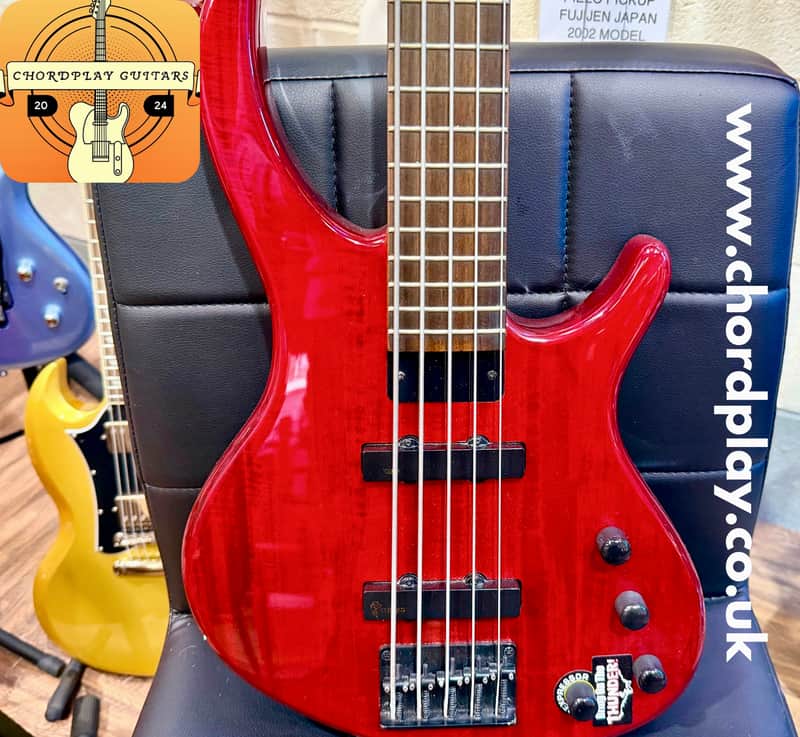 Tobias Toby Deluxe-IV Active 4-String Bass Trans Red | Reverb
