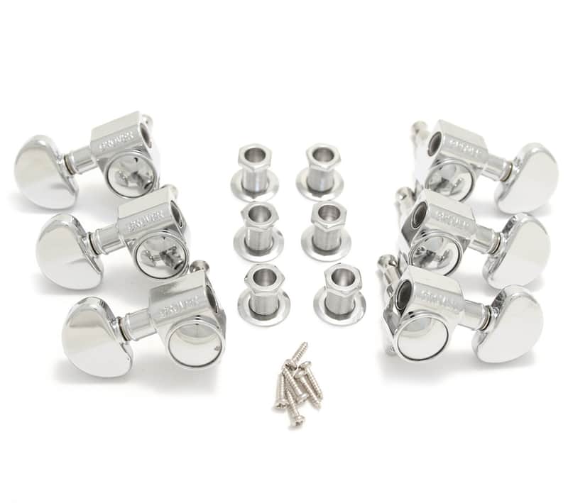 102-18C Grover Rotomatic  3 + 3 Guitar Tuners  Chrome image 1