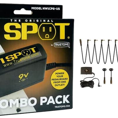 Truetone 1 Spot 9v Adapter Combo Pack with 8-Plug Daisy Chain and 5 Adaptors 2010s - Black image 3