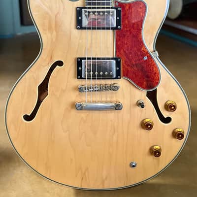 2005 Epiphone Sheraton II Korea Natural Semi-Hollow Electric Guitar w/Vintage Gibson Case image 1