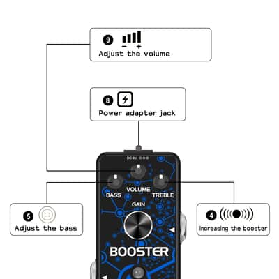 VSN Booster Guitar Effect Pedal Pure Clean Mini Boost Pedals True Bypass image 2