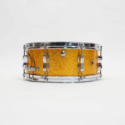 Ludwig 14” x 5.5” Jazz Festival in Gold Sparkle 1966 1966 image 7