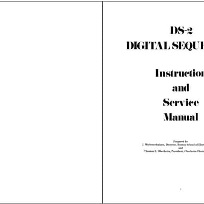 Oberheim DS-2 Digital Sequencer Instruction Manual image 2