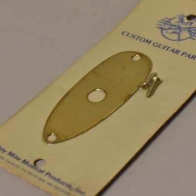 1980s Mighty Mite USA Input Jack Plate Gold Sealed NOS image 10
