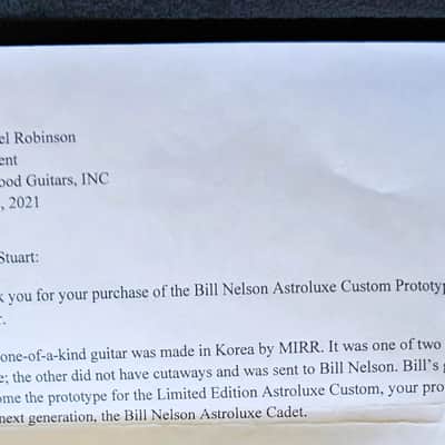 ONE OF A KIND Eastwood Bill Nelson Astroluxe Cadet Custom Prototype semi-hollow guitar Emerald Back image 9
