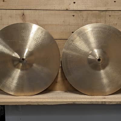 Zildjian  14" Canadian Hollow Logo New Beat Hi-Hat Cymbals (Pair) 1970s image 1