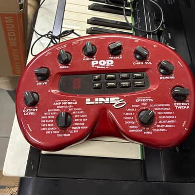 Line6 POD 2.0 from 2000 - Red plastic Multi Effects and Amp Modulator image 1