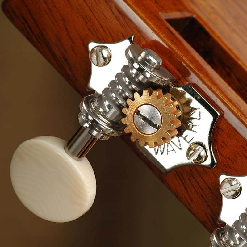 Waverly Guitar Tuners with Ivoroid Knobs for Slotted Pegheads, Nickel, 3L/3R image 1