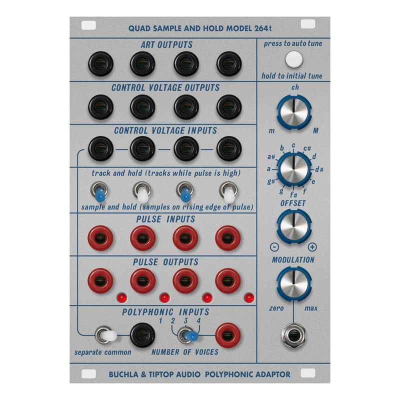 Tiptop Audio 264t Quad Sample & Hold/Polyphonic Adapter Eurorack Module (Buchla) image 1