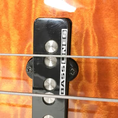 1998 Fender Quilt Top 4 String Electric Jazz Bass 24 with Hardshell Case image 11