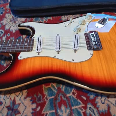 Fender Limited Edition Made in Japan Aerodyne Classic Stratocaster with Flame Maple Top 2019 - 3-Color Sunburst image 6