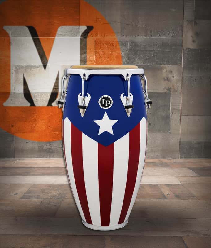 Latin Percussion LP Matador 11 3/4" Conga Oak Puerto Rican Flag (M752S-PR) image 1