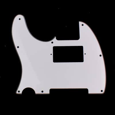 Left-Handed guitar Pickguard For Tele Humbucker Cut-out style ,3ply White