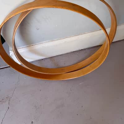 Vintage Ludwig 20” Natural Maple Bass Drum Hoops image 8