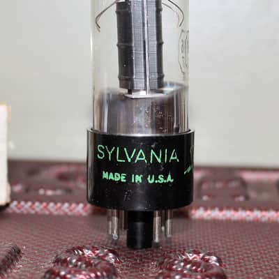 SYLVANIA 6V6GT VT-107 BLACK PLATE PAN GETTER TEST NOS MINTY VINTAGE 1946 image 1