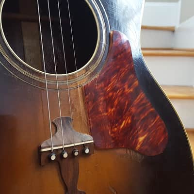 Harmony Roy Smeck Professional Tenor Guitar 1930s - Sunburst Mahogany image 13