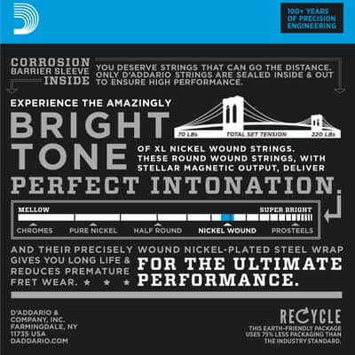 D'Addario EXL140 Electric Guitar Strings - Light-Top/Heavy-Bottom - 10-52 - 3 Sets image 2