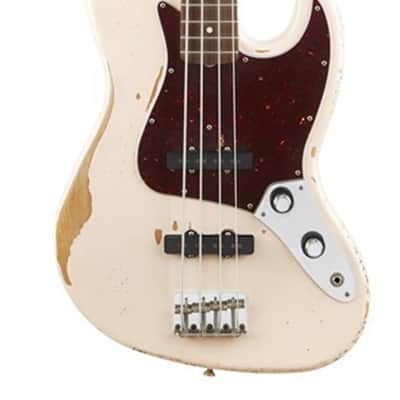 Fender Flea Jazz Bass RW Roadworn Shell Pink image 2