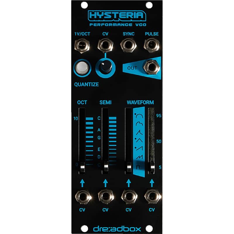 Dreadbox Hysteria 10 hp Performance Oscillator with Note Quantize - Black Light image 1