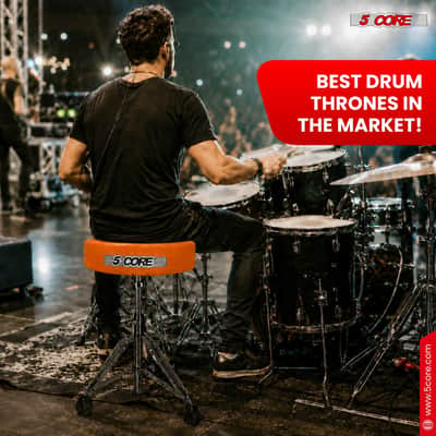 5 Core Drum Throne w 4.5" Padded Stool Adjustable Drummer Chair image 8
