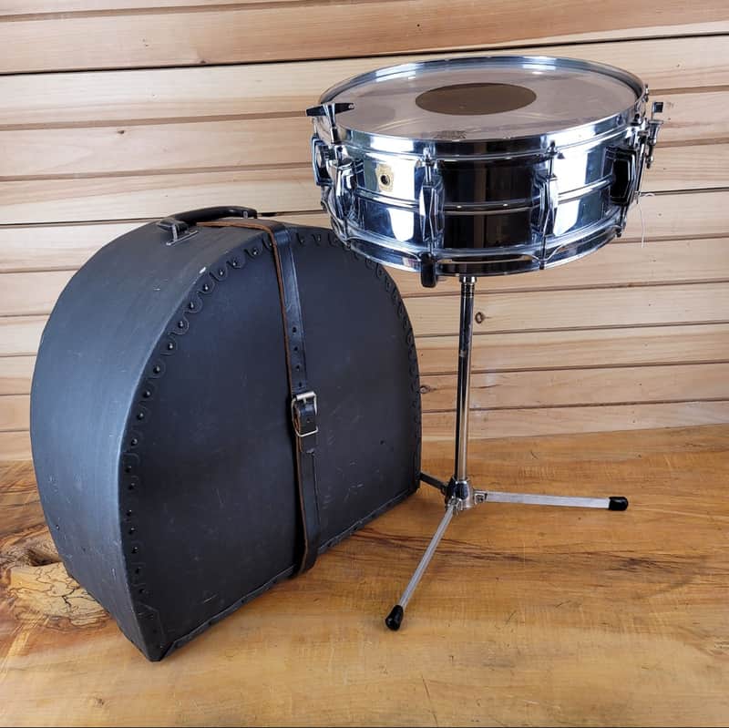 Ludwig No. 400 Supraphonic 5x14" 10-Lug Aluminum Snare Drum with Keystone Badge 1963 - 1969 - Chrome-Plated image 1