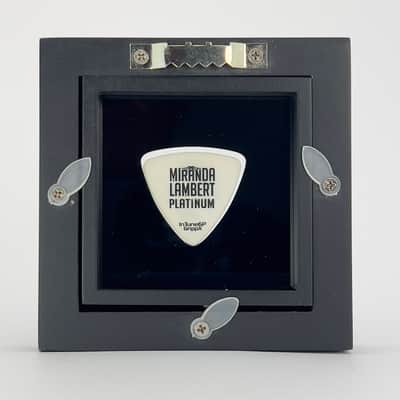 3" x 3" Double Sided Guitar Pick Display, BLACK #346 Triangle Bass Shape image 2