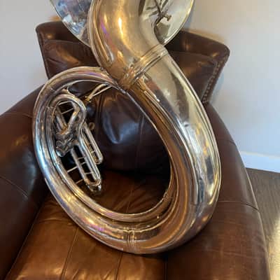 Silver Conn 20K BBb Sousaphone with case, neck, and bits image 2