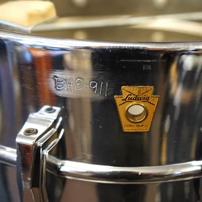 Vintage 1966 Ludwig USA Super Sensitive 6.5x14" Steel Snare Drum - ALL ORIGINAL image 7