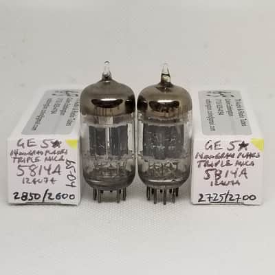 専用ページ　S-0 GE 5814A Triple Mica, Gray Plate, Well Matched (4.5%) Pair NOS