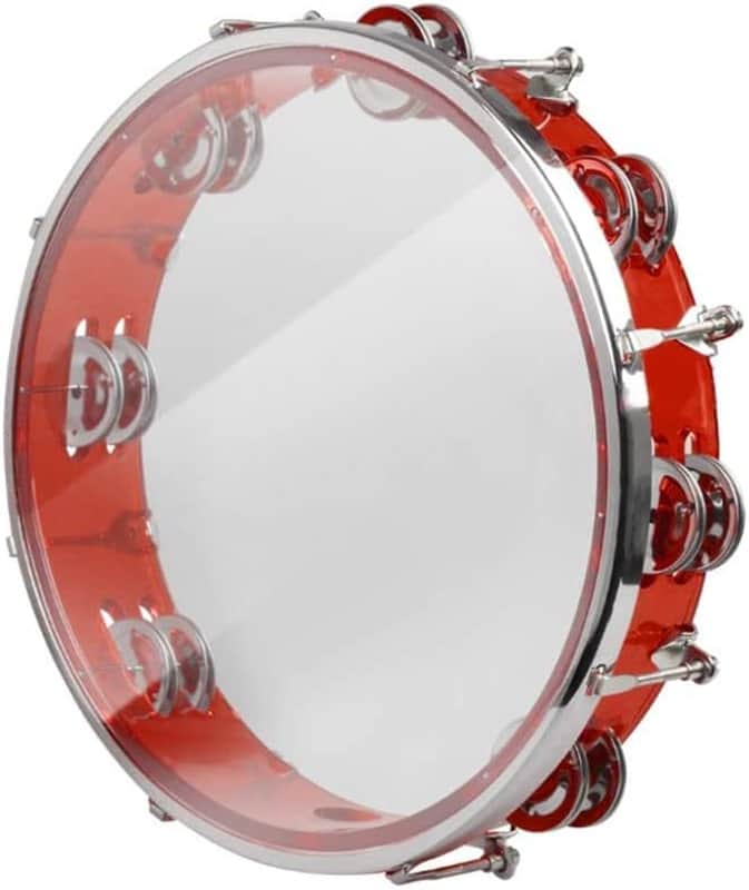 Adjustable Tone Hand Drum Double Row Metal Jingles Hand Bell Performance Level Handheld Percussion image 1