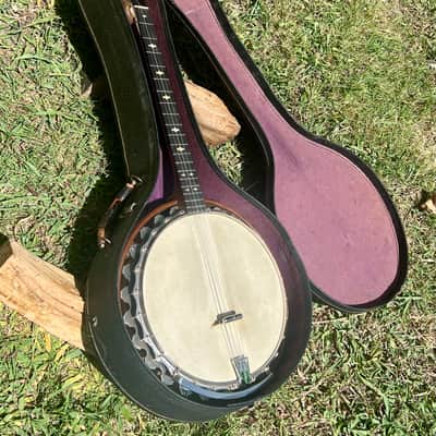 Vintage Ludwig Columbia 1930’s Tenor Banjo - Natural Walnut image 23