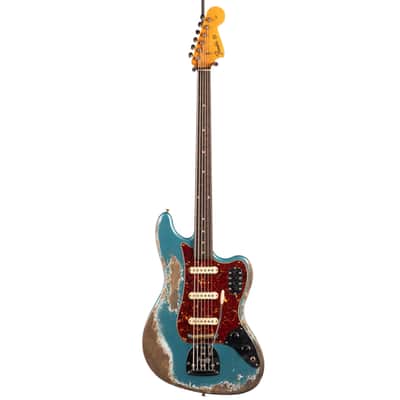 Fender Custom Shop 1962 Bass VI Super Heavy Relic Super Faded Ocean Turquoise (386) image 8