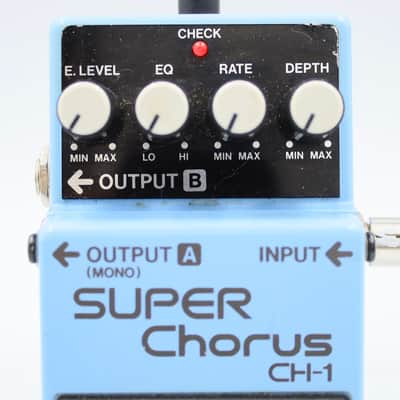 Boss CH-1 Super Chorus Pink Label 1996 Guitar Effect Pedal RI33317 image 3
