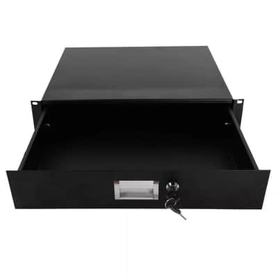 19 " Rack Mount 2U Locke Drawer Audio Dj Server Rack Storage Cabinet With Keys image 6