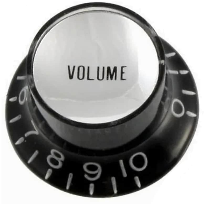 Reflector Cap Volume Knob with Fine Splines-Black image 1