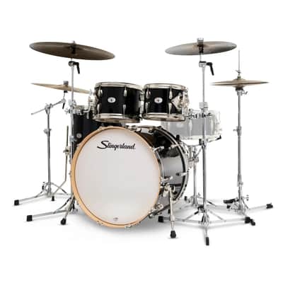 Slingerland Studio King 4pc Drum Set 22/10/12/16 Del Norte Black image 2