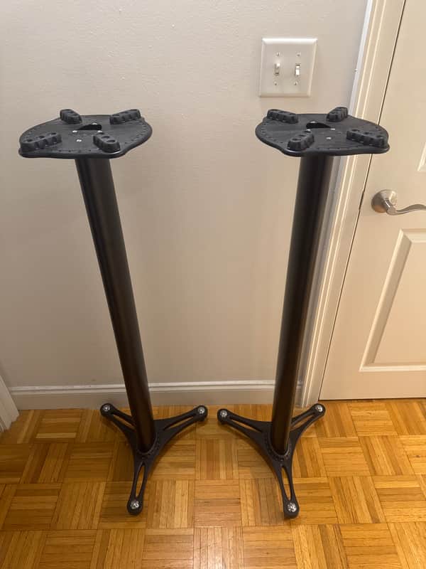 Ultimate Support MS-90/45 45" Studio Monitor Stands (Pair) Black image 1