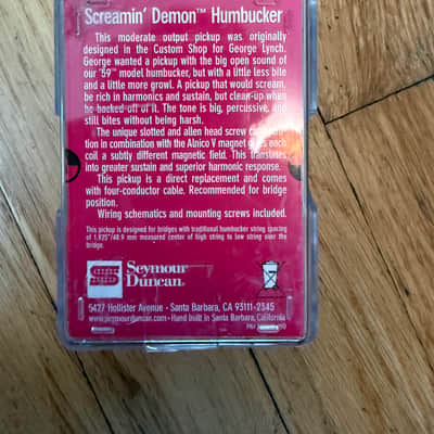 Seymour Duncan SH-12 Screamin' Demon Humbucker 2010s - Black image 2