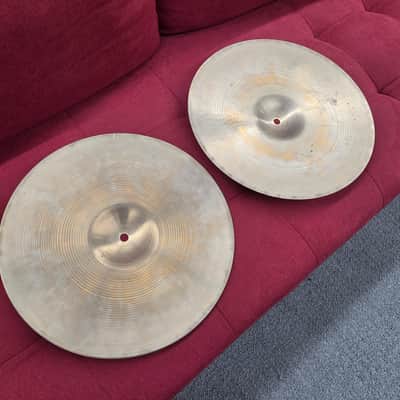 Zildjian 14" A. Zildjian '60s Stamp New Beat Hi-Hat Cymbals (Pair) 1960s- Traditional image 8