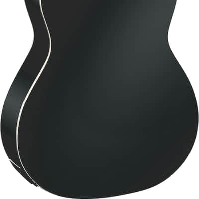 Ortega Guitars RCE145BK Family Series Pro Slim Neck Acoustic Electric Thinline Nylon Classical 6-String Guitar w/ Free Bag, Solid Canadian Engelmann Spruce Top and Mahogany Body, Black Gloss Finish image 2