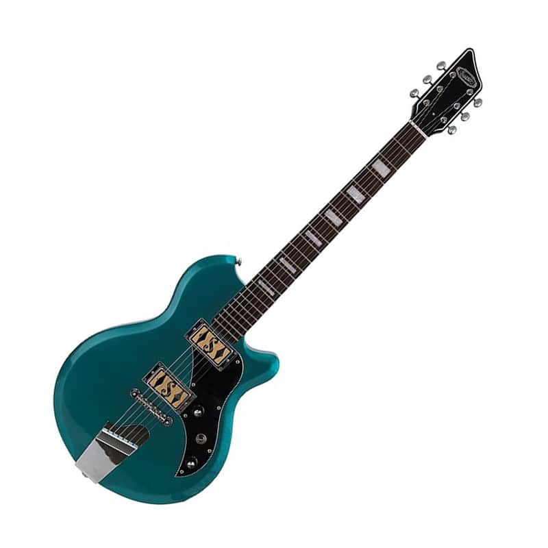 Supro 2020TM Westbury Dual Pickup Island Series Electric Guitar 2010s - Turquoise Metallic image 1